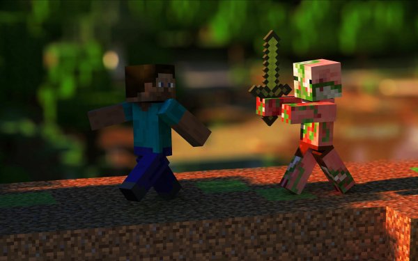 Jeux Vidéo Minecraft Steve Piglet Zombie Pigman Fond d'écran HD | Image
