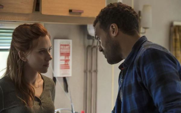Rick Mason Natasha Romanoff Scarlett Johansson O.T. Fagbenle movie Black Widow HD Desktop Wallpaper | Background Image