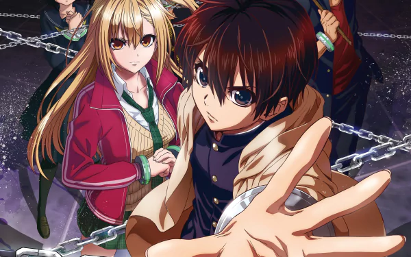 Akira Shiroyanagi Yuuri Amakage Anime Battle in 5 Seconds After Meeting HD Desktop Wallpaper | Background Image