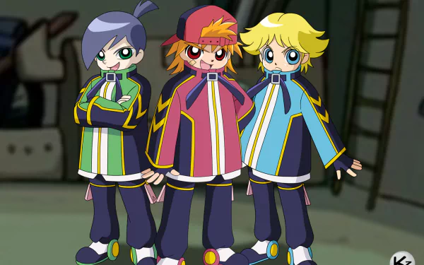 Explosive Boomer Strong Butch Hard Brick Anime Powerpuff Girls Z HD Desktop Wallpaper | Background Image
