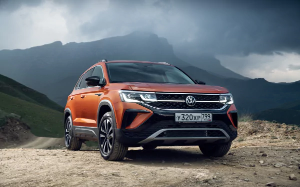  Orange 2021 Volkswagen Taos "JOY!" 4MOTION