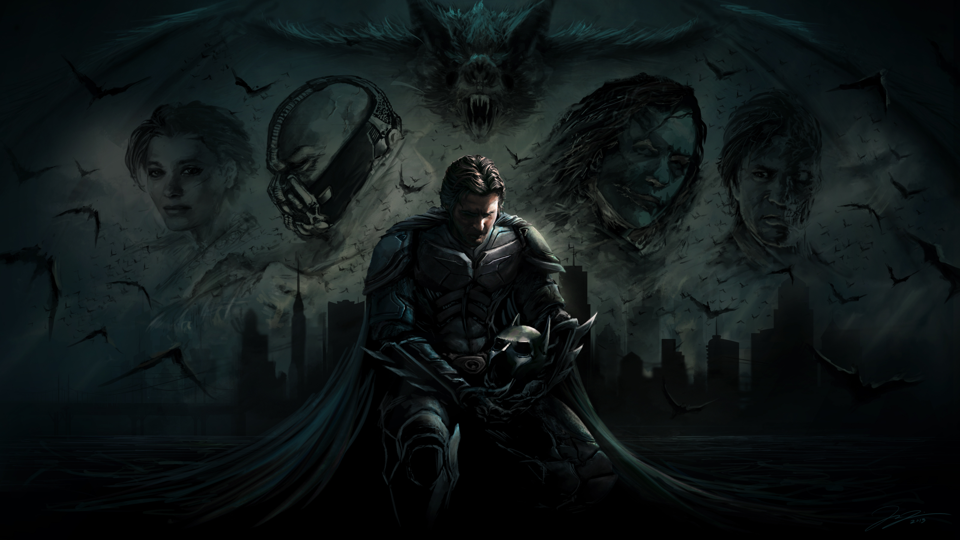 The Dark Knight Trilogy / Artwork by Leo Li