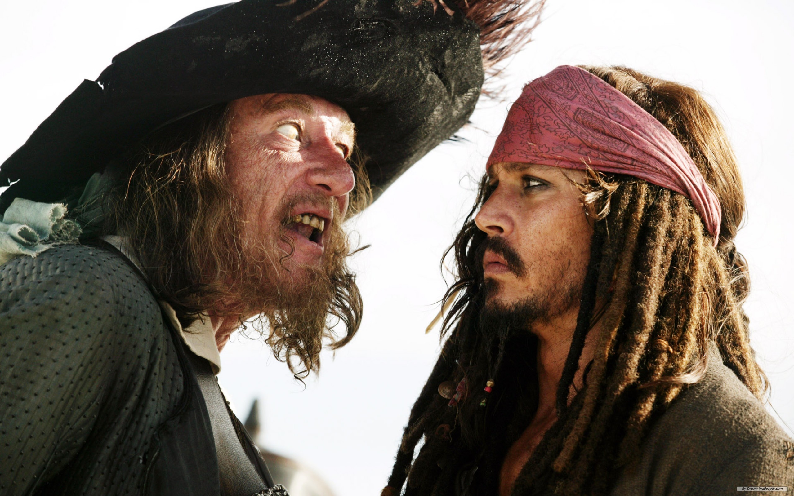 Hector Barbossa and Jack Sparrow from Pirates of the Caribbean: At World's End - desktop wallpaper.