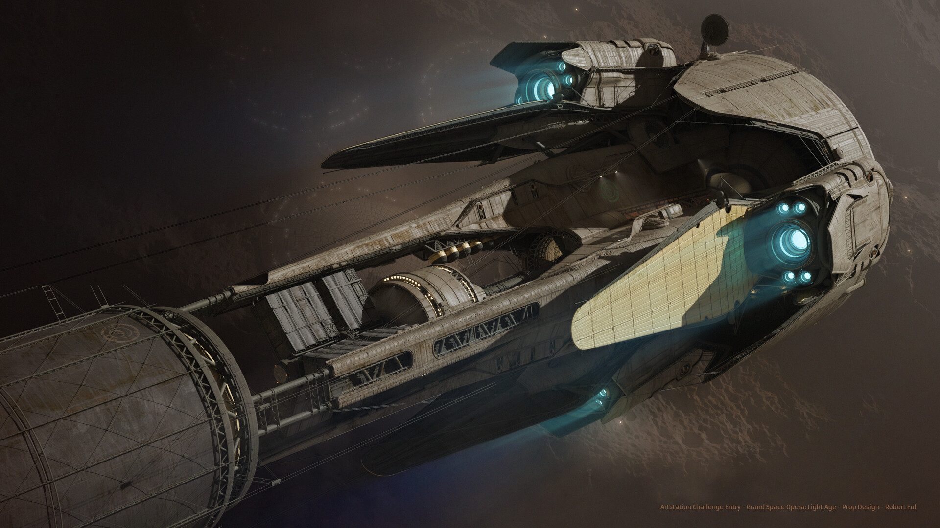 Download Sci Fi Spaceship HD Wallpaper by Robert Eul