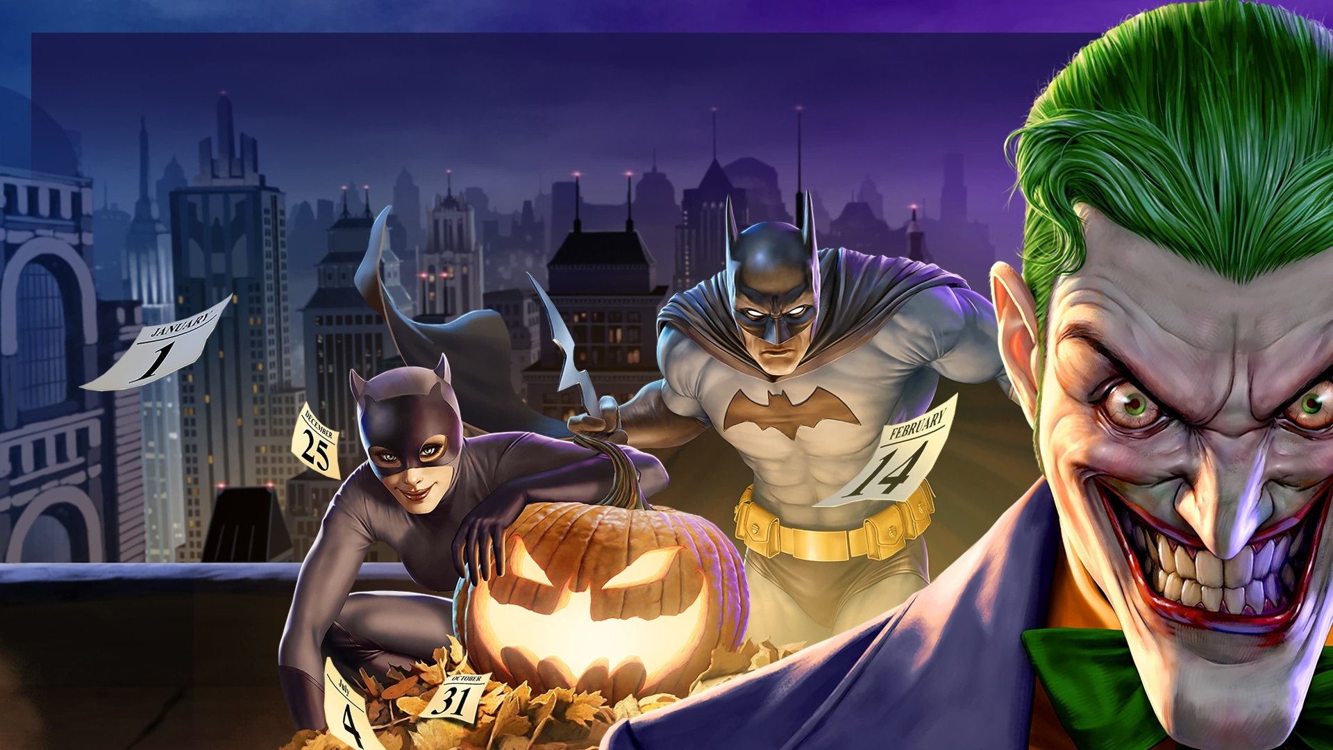 Download Catwoman Joker DC Comics Batman Movie Batman: The Long Halloween, Part One 4k Ultra HD Wallpaper