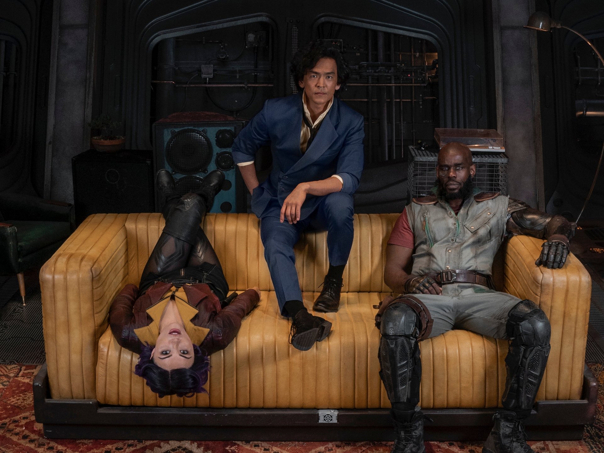 Download Jet Black Mustafa Shakir Faye Valentine Daniella Pineda Spike Spiegel John Cho TV Show Cowboy Bebop HD Wallpaper