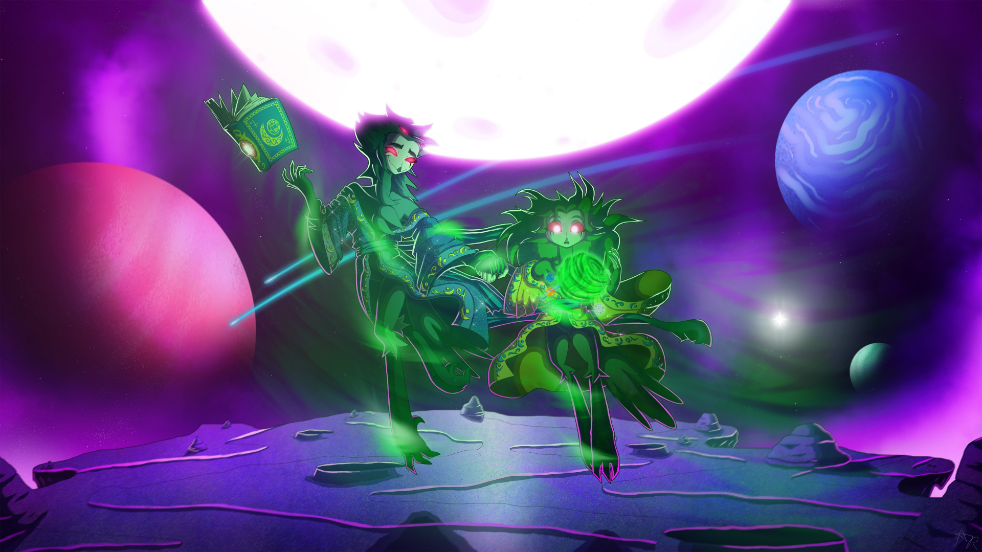 Download Stolas (Helluva Boss) Octavia (Helluva Boss) TV Show Helluva Boss 4k Ultra HD Wallpaper