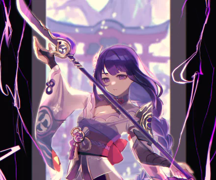 Baal Raiden Shogun (Genshin Impact) video game Genshin Impact HD Desktop Wallpaper | Background Image