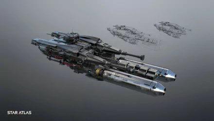  STAR ATLAS - Pearce R8 - Refueling/Repairing ship - Concept Design by GARY SANCHEZ