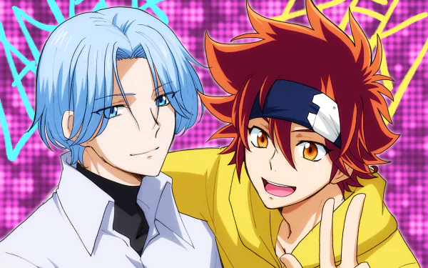 peace sign Reki Kyan Langa Hasegawa Anime SK8 the Infinity HD Desktop Wallpaper | Background Image