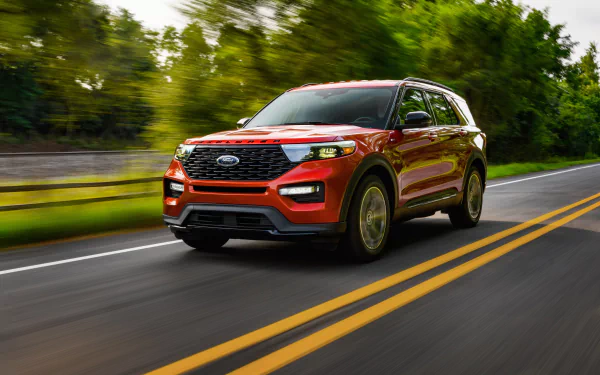  2022 Red Ford Explorer ST-Line
