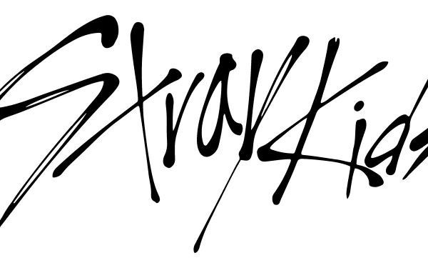 Stray Kids logo in bold, dynamic strokes designed as a 4K Ultra HD K-pop music desktop wallpaper and background.