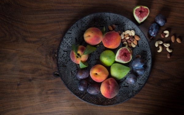 Food Fruit Fruits Peach Plum Fig Still Life HD Wallpaper | Background Image