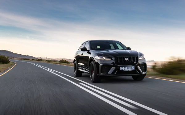  2021 Black Jaguar F-Pace SVR