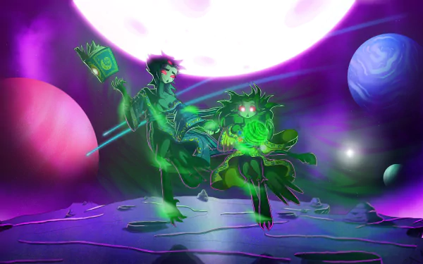 Stolas (Helluva Boss) Octavia (Helluva Boss) TV Show helluva boss HD Desktop Wallpaper | Background Image