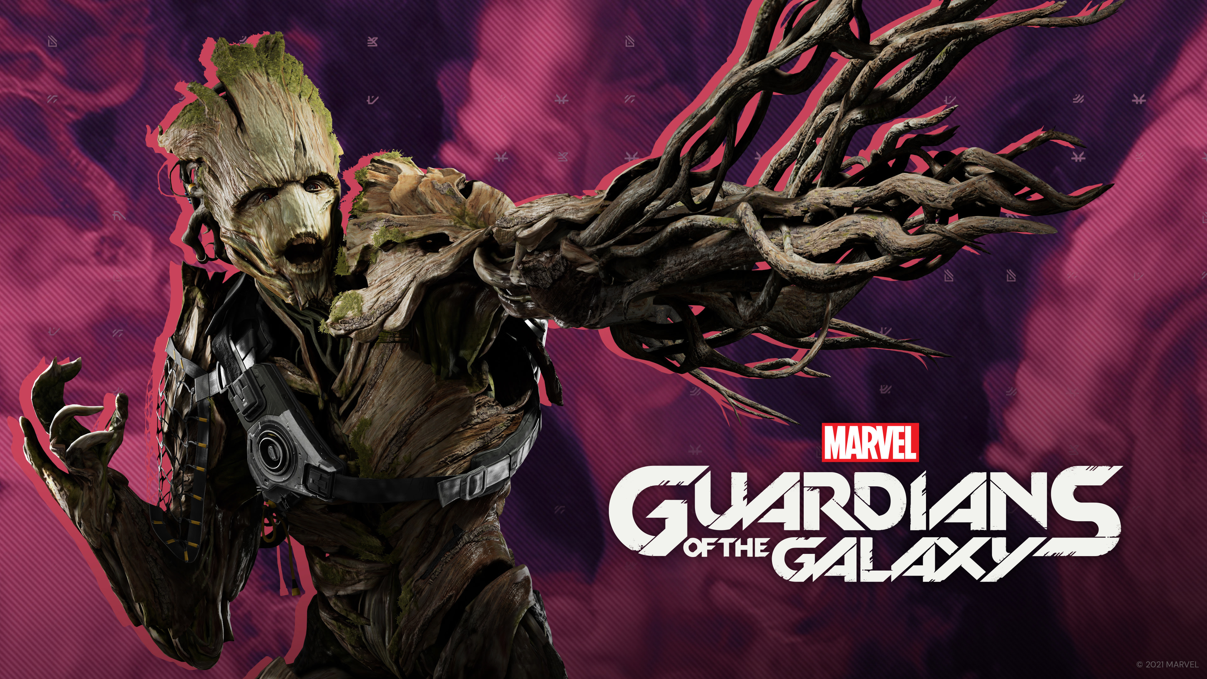 Download Captivating 4K Desktop Wallpaper featuring Baby Groot