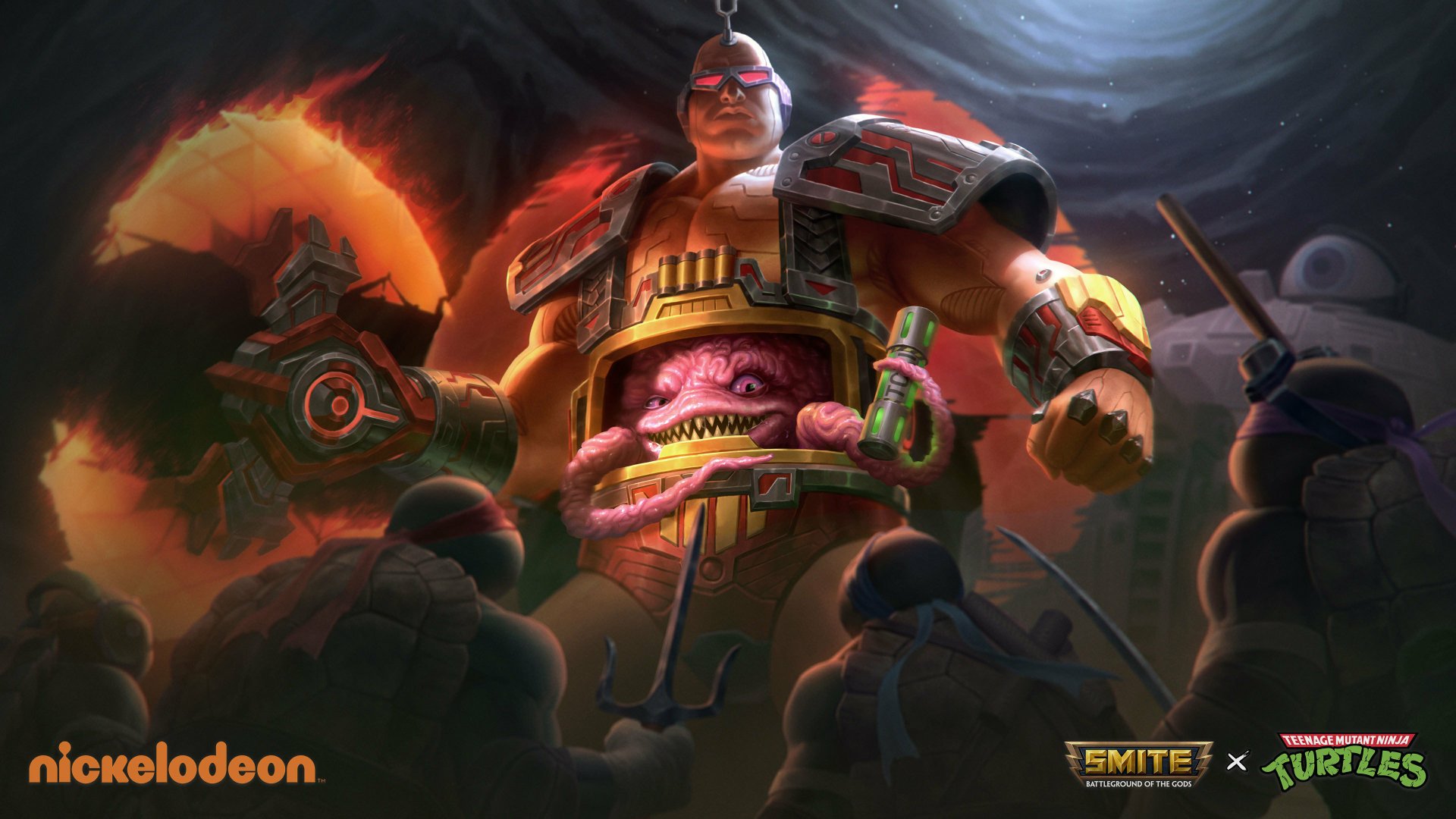 Download Krang (Teenage Mutant Ninja Turtles) Xing Tian (Smite) Video Game Smite 4k Ultra HD Wallpaper