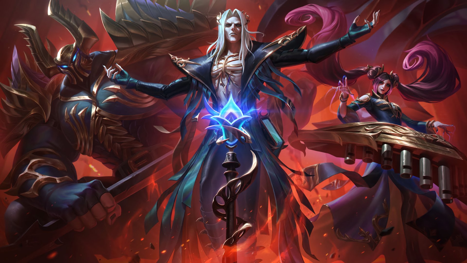 Download Karthus (League Of Legends) Pentakill (League Of Legends) Sona (League Of Legends) Mordekaiser (League Of Legends) Video Game League Of Legends HD Wallpaper