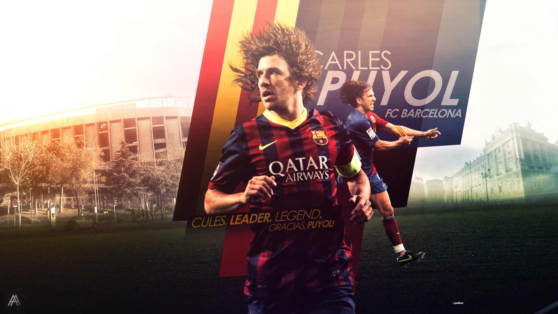 Carles Puyol poster by Luke Walsh - 