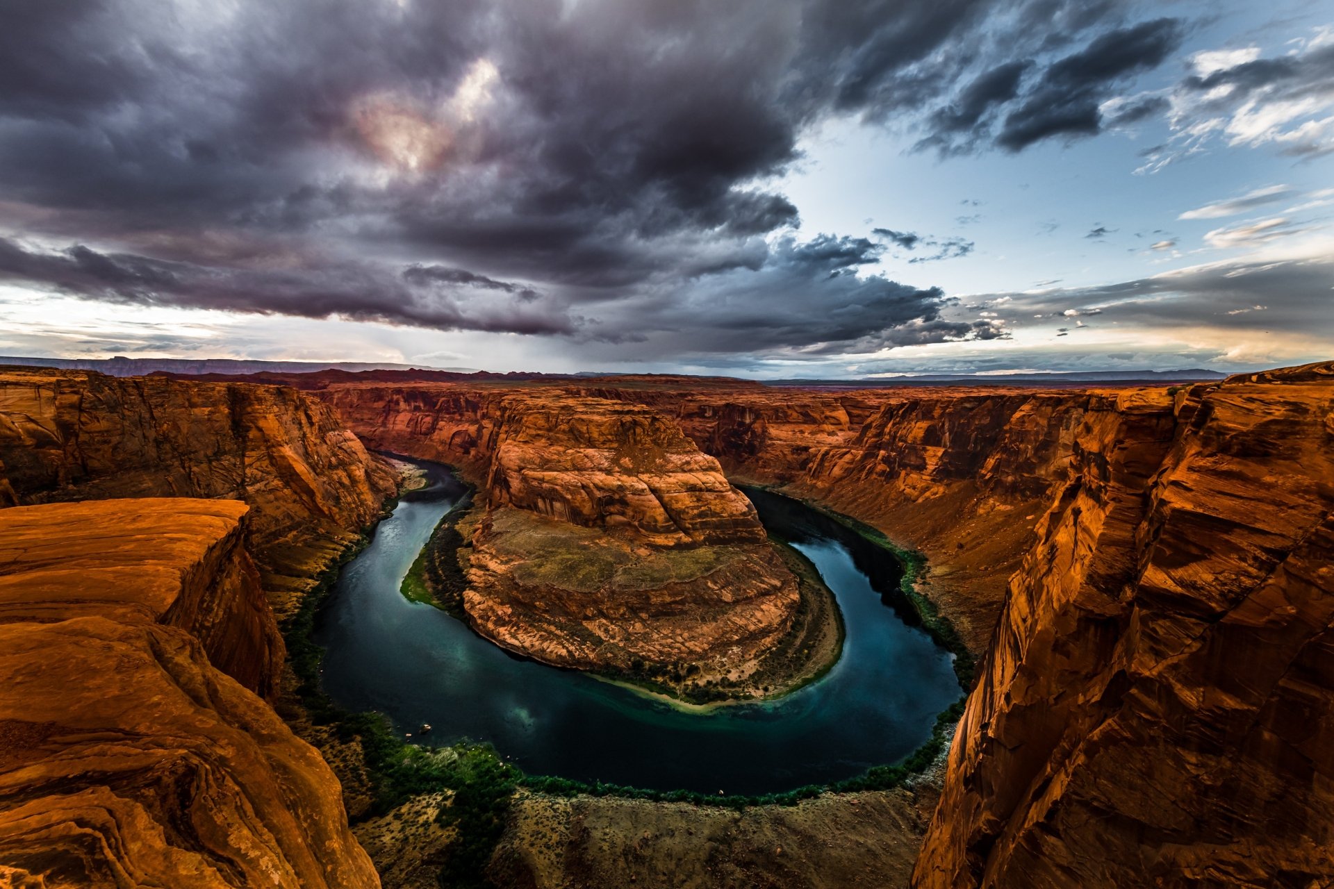 Download Canyon River Nature Horseshoe Bend HD Wallpaper