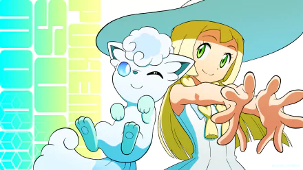 Alolan vulpix Lillie (Pokemon) Anime Pokemon HD Desktop Wallpaper | Background Image