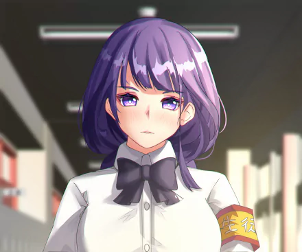 purple eyes purple hair Baal Raiden Shogun (Genshin Impact) video game Genshin Impact HD Desktop Wallpaper | Background Image