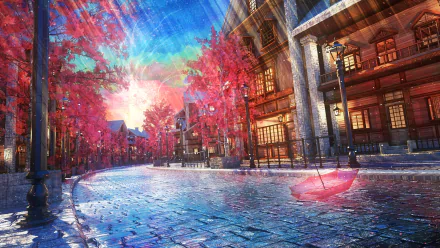 Anime street HD Desktop Wallpaper | Background Image