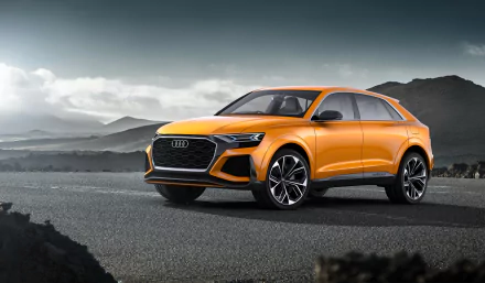 orange car SUV vehicle Audi Q8 HD Desktop Wallpaper | Background Image