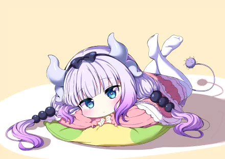 Kanna Kamui Anime Miss Kobayashi's Dragon Maid HD Desktop Wallpaper | Background Image