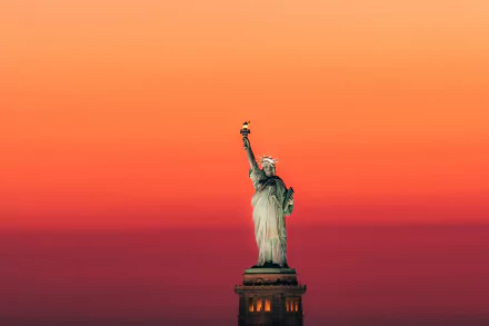  Statue of Liberty at sunset by Oleg Chursin