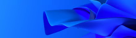 HD desktop wallpaper featuring a smooth, abstract blue design representing Windows 11 technology.