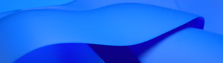 Windows 11 tech-themed 2K Quad HD PC wallpaper featuring abstract layered blue waves and smooth gradients.