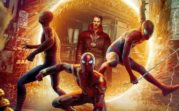 Movie Spider-Man: No Way Home Spider-Man Doctor Strange HD Wallpaper | Background Image
