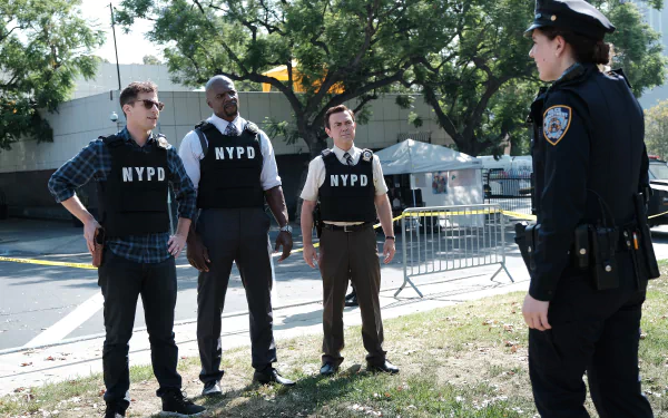 Joe Lo Truglio Terry Crews Andy Samberg TV Show Brooklyn Nine-Nine HD Desktop Wallpaper | Background Image