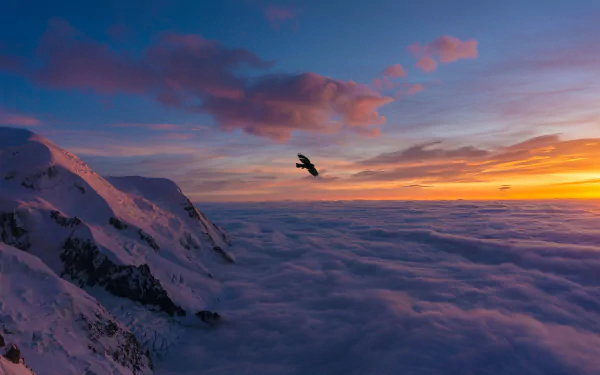  Sunset from Refuge des Cosmiques, France by Sylvain Mauroux