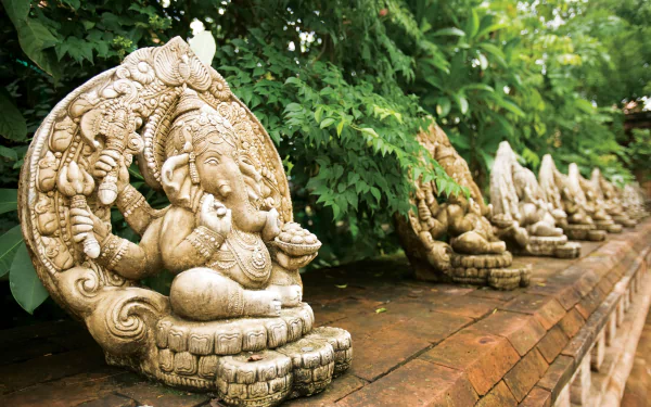 statue Ganesh religious hinduism HD Desktop Wallpaper | Background Image