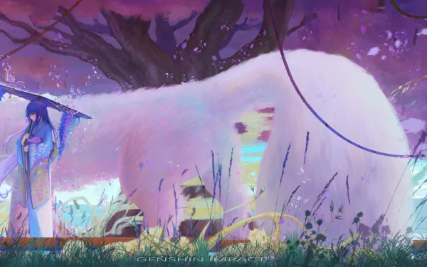 Raiden Makoto video game Genshin Impact HD Desktop Wallpaper | Background Image