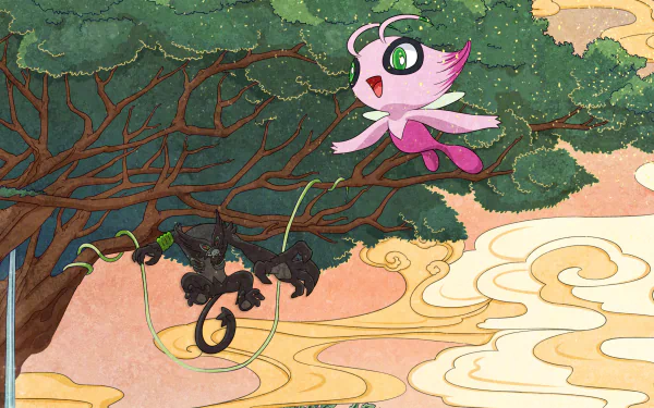 Celebi (Pokémon) Anime Pokémon the Movie: Secrets of the Jungle HD Desktop Wallpaper | Background Image