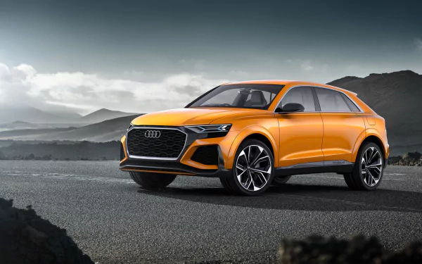 orange car SUV vehicle Audi Q8 HD Desktop Wallpaper | Background Image