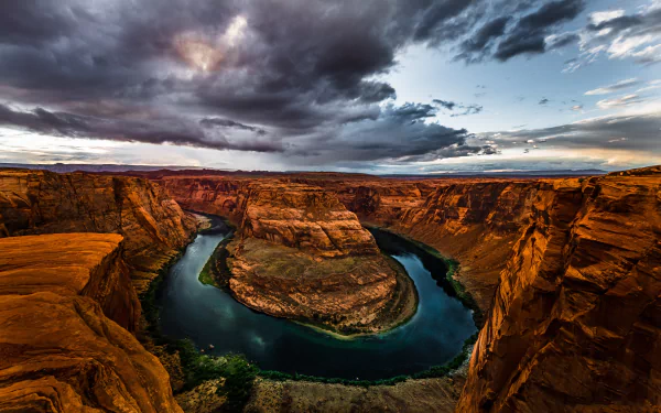 canyon river nature Horseshoe Bend HD Desktop Wallpaper | Background Image