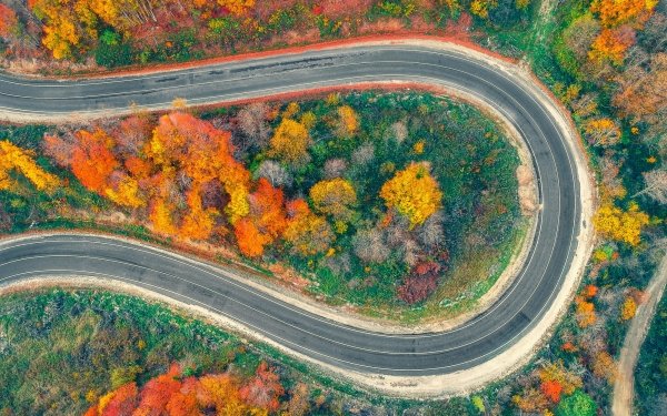 Man Made Road Aerial HD Wallpaper | Background Image