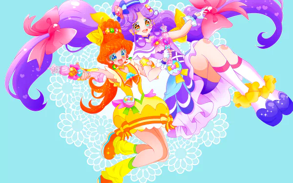 Sango Suzumura Minori Ichinose Anime Tropical-Rouge! Pretty Cure HD Desktop Wallpaper | Background Image