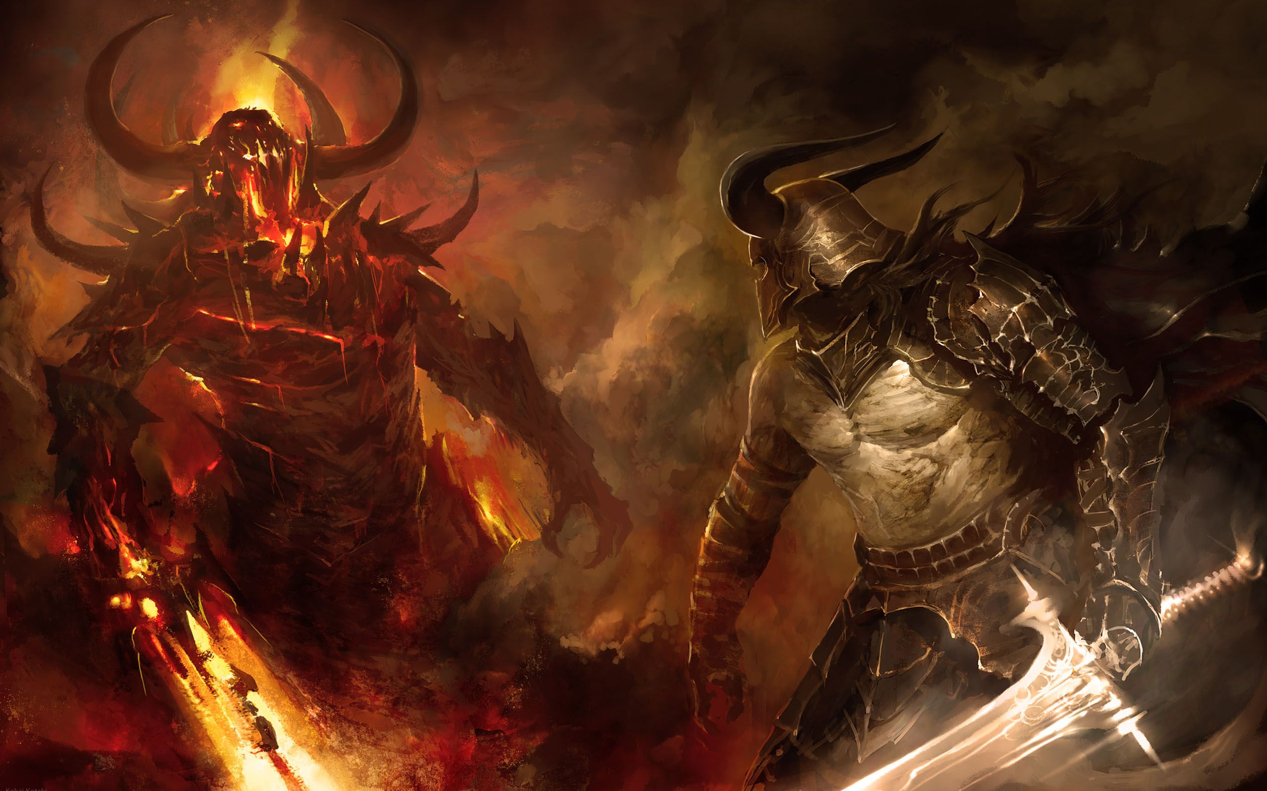 A fiery demon in the gaming world of Guild Wars 2.