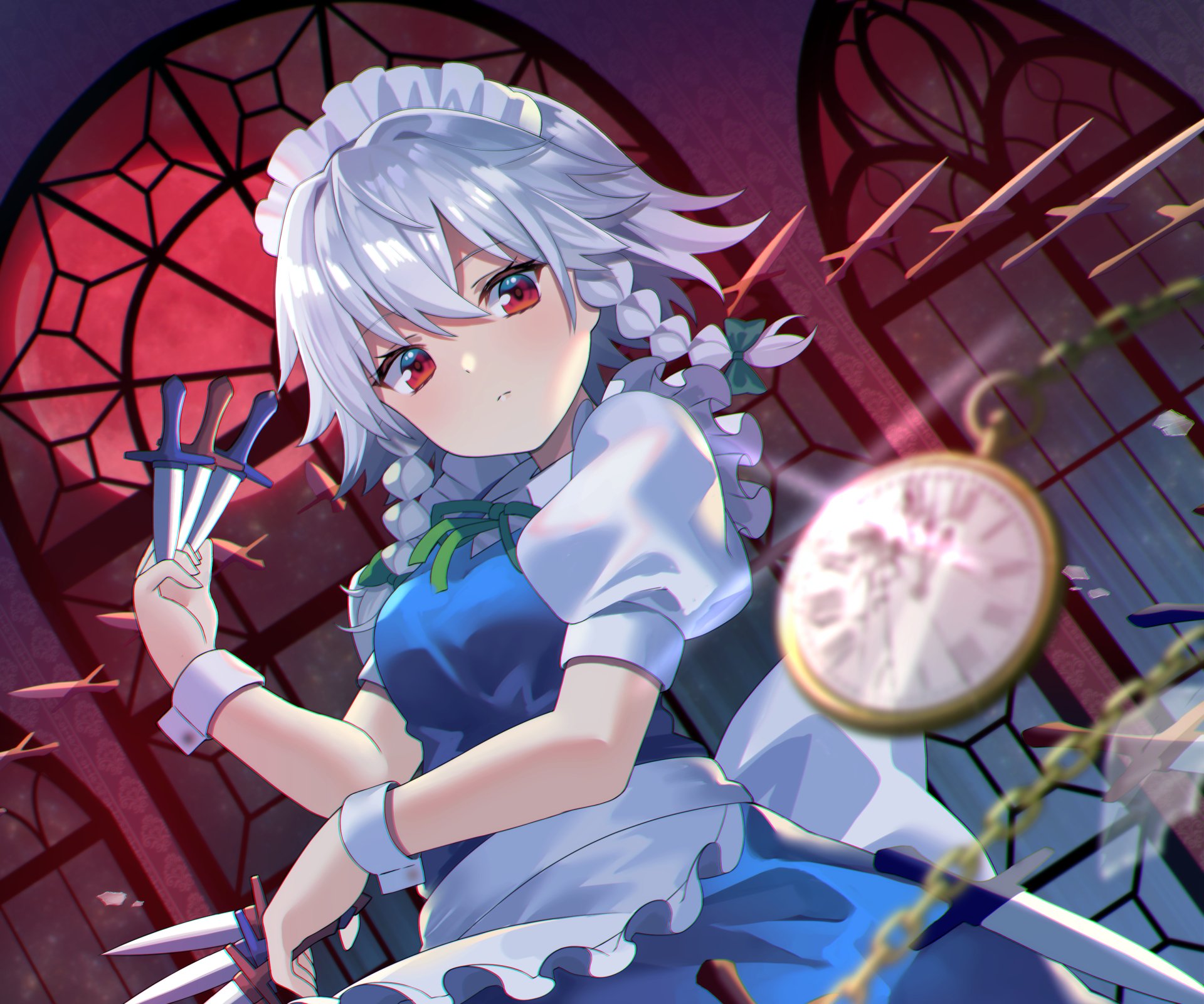 Download Sakuya Izayoi Anime Touhou HD Wallpaper by yuzin333