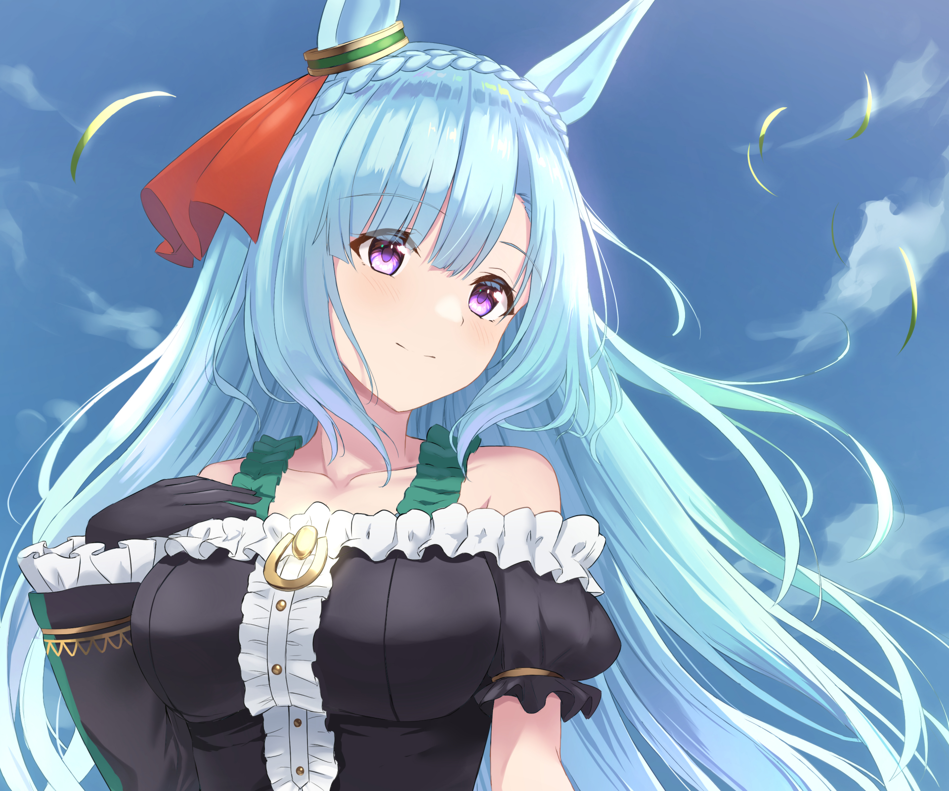 Download Blue Hair Mejiro Ardan Anime Uma Musume: Pretty Derby HD Wallpaper