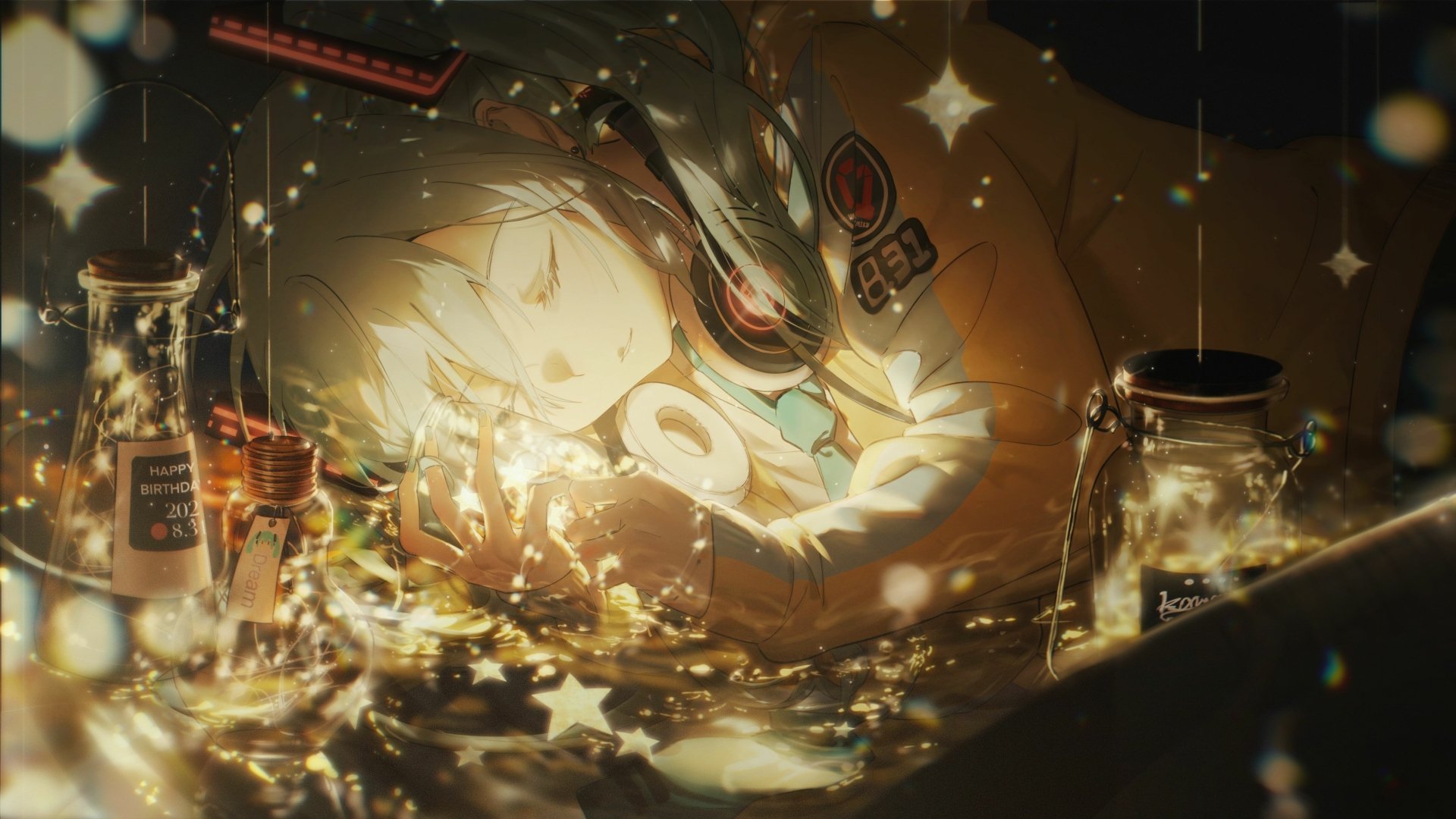 Download Sleeping Hatsune Miku Anime Vocaloid 4k Ultra HD Wallpaper ...