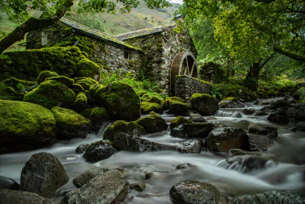 river England man made watermill HD Desktop Wallpaper | Background Image