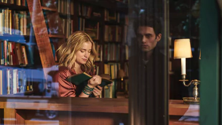 Elizabeth Lail Penn Badgley TV Show YOU HD Desktop Wallpaper | Background Image
