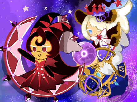 Moonlight Cookie (Cookie Run) Cream Puff Cookie (Cookie Run) video game Cookie Run: OvenBreak HD Desktop Wallpaper | Background Image