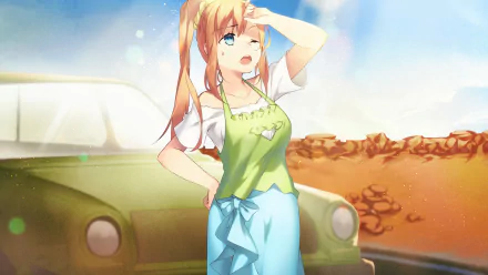 Marina Hale video game Highway Blossoms HD Desktop Wallpaper | Background Image